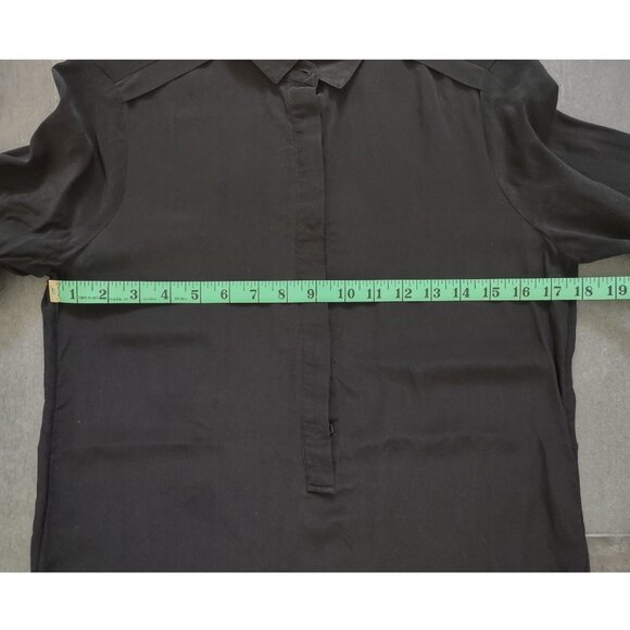Banana Republic 100% silk shirt - black - S - Picture 8 of 10
